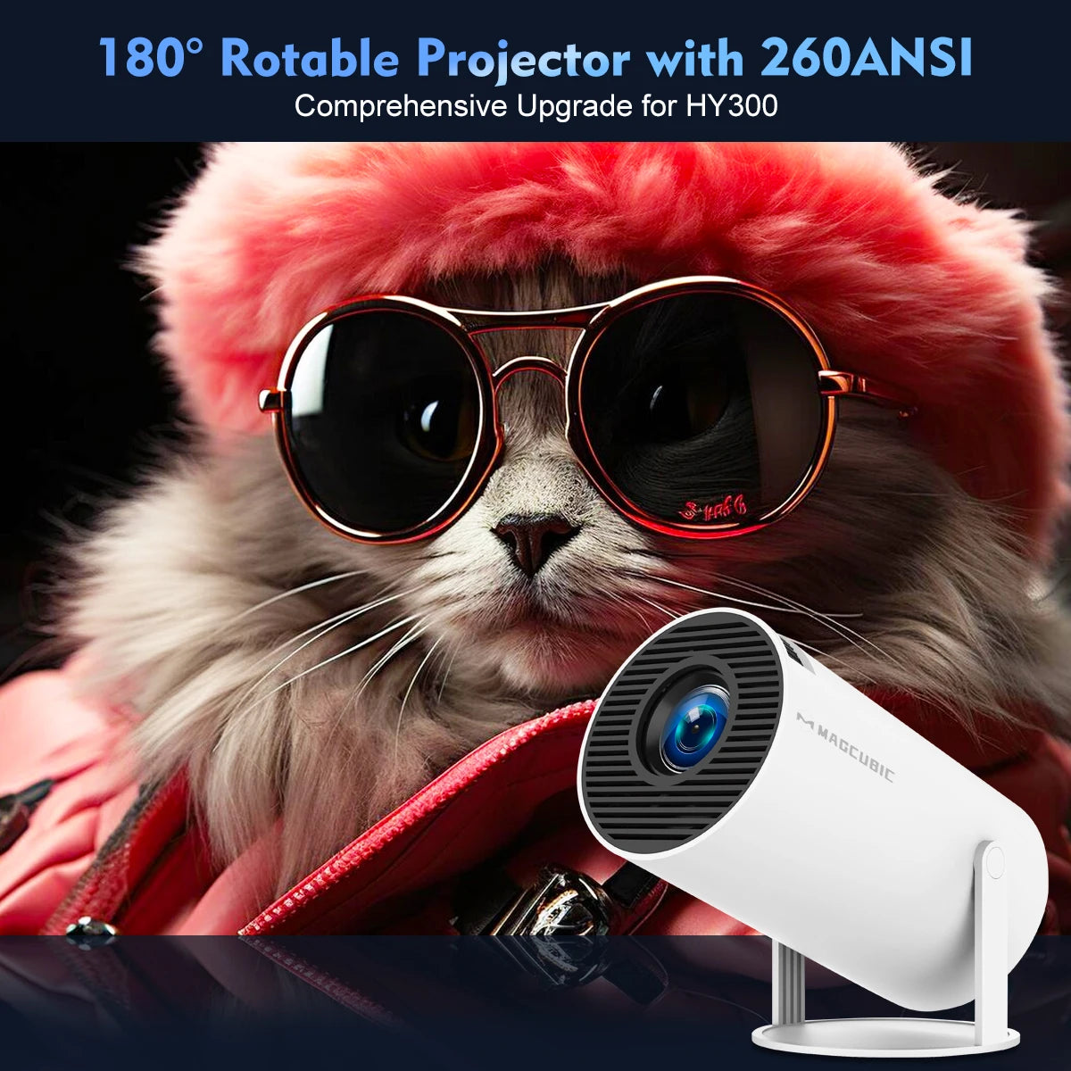 Projector 4K Android 11 Dual Wifi6 Home, Cinema & Outdoor